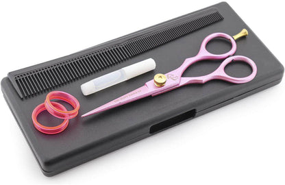Haryali Pink 5.5" Hair Cutting Salon Barber Scissors With Adjustable Screw - HARYALI LONDON
