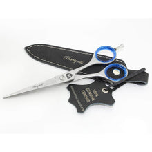 Load image into Gallery viewer, Haryali Professional 6&quot; Hairdressing Hair Cutting Barber Salon Scissors with Leather Pouch - HARYALI LONDON