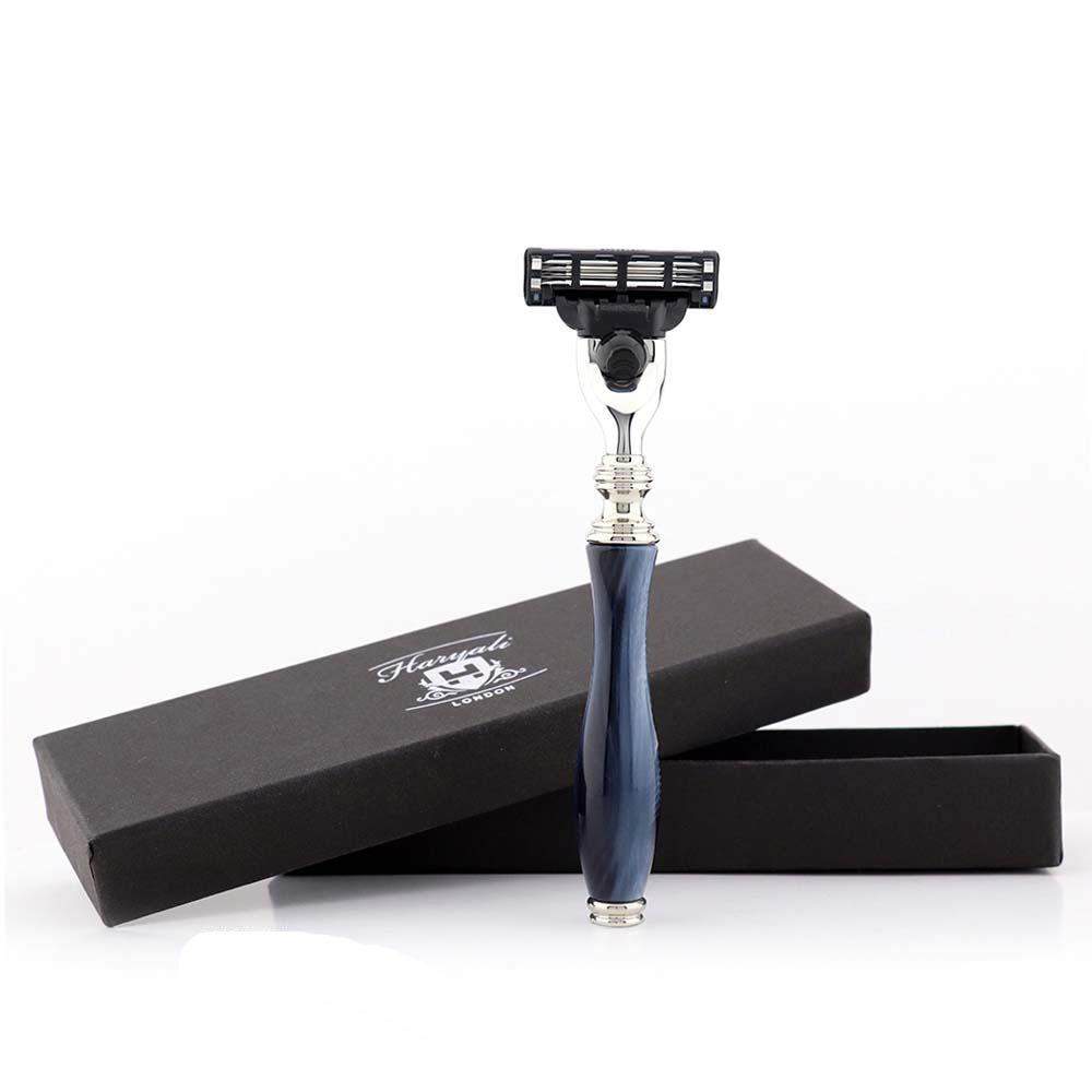 Haryali's 3 Edge Shaving Razor - Blue - HARYALI LONDON