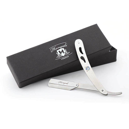 Haryali's Cut Throat Razor - Steel Handle - HARYALI LONDON