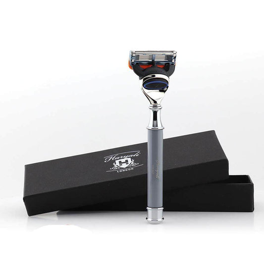 Haryali's Round 5 Edge Shaving Razor - Grey - HARYALI LONDON