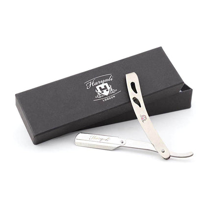 Haryali's Straight Cut Throat Razor - Steel Handle - HARYALI LONDON