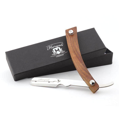 Haryali's Wood Straight Cut Throat Razor - HARYALI LONDON
