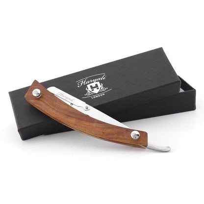 Haryali's Wood Straight Cut Throat Razor - HARYALI LONDON