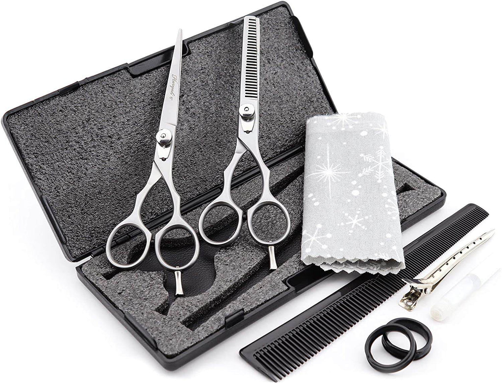 Professional 6" Hairdressing Barber Scissors Set Thinning Shears - HARYALI LONDON