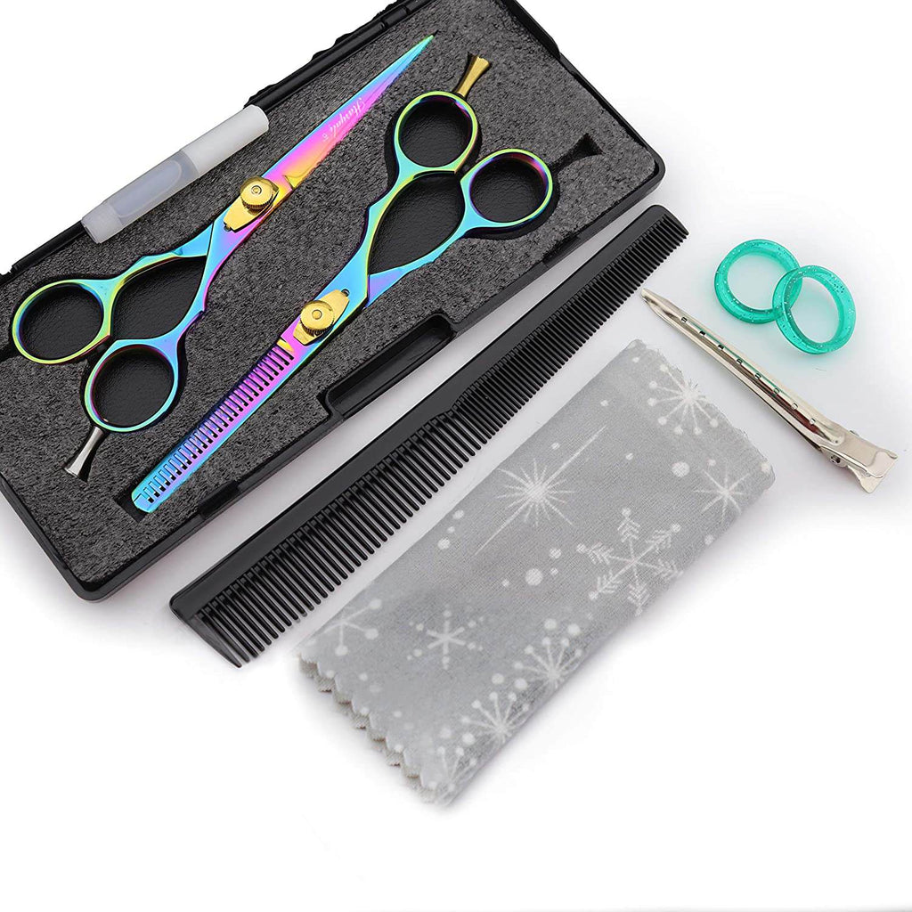 Professional 6 Inch Hairdressing Barber Scissors Set Thinning Shears - HARYALI LONDON