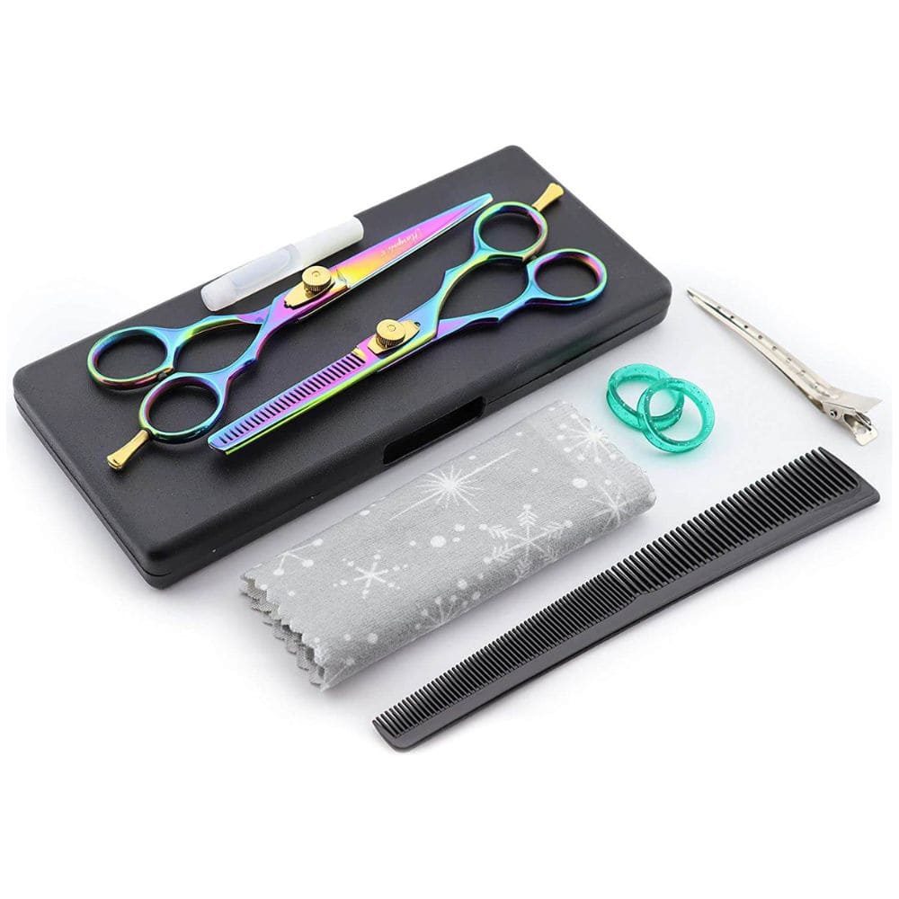 Professional 6 Inch Hairdressing Barber Scissors Set Thinning Shears