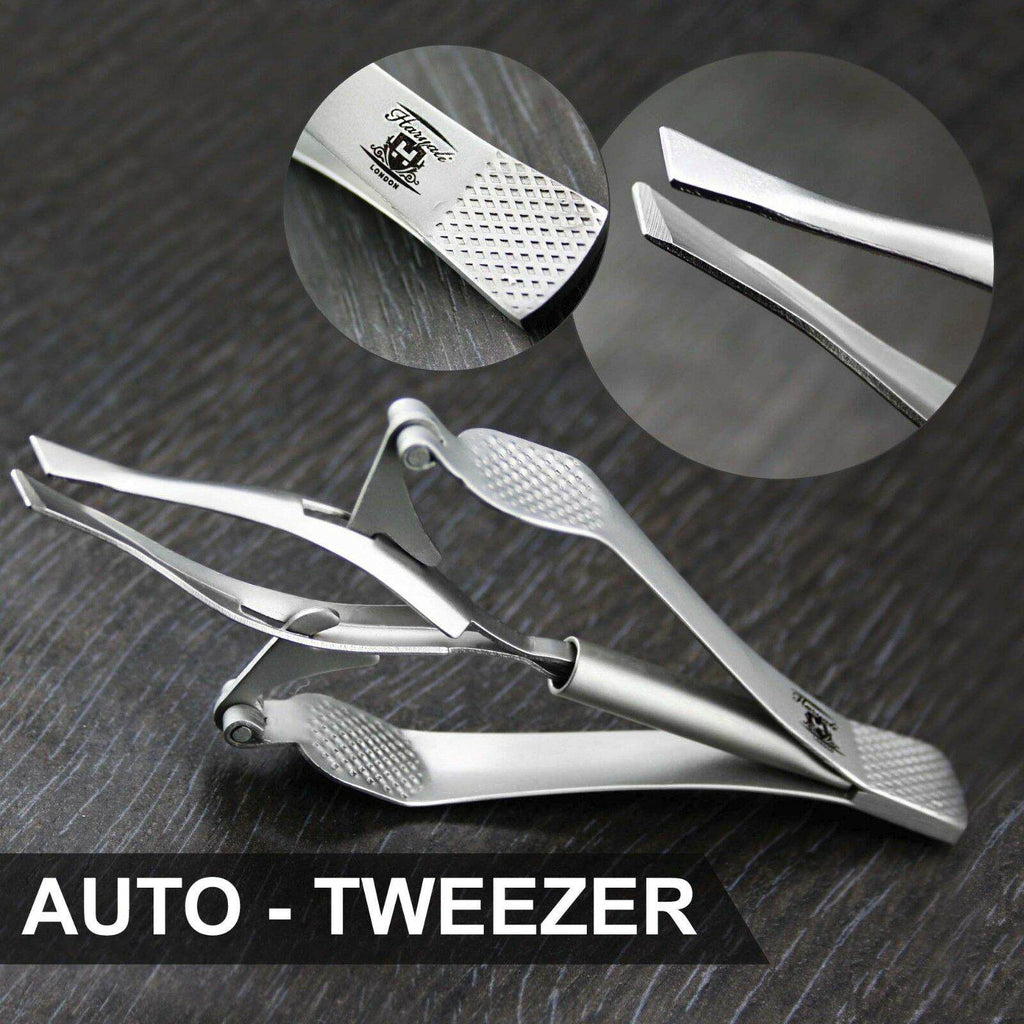 Professional Auto Tweezer In Stainless Steel for Eyebrow - HARYALI LONDON