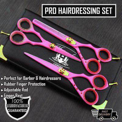 Professional Barbers Hair Cutting &Thinning Scissors Set with Case - HARYALI LONDON