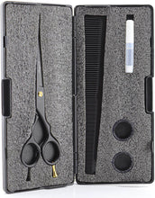 Load image into Gallery viewer, Professional Black 6.0&quot; Barber Scissors with Razor Sharp Edges - HARYALI LONDON