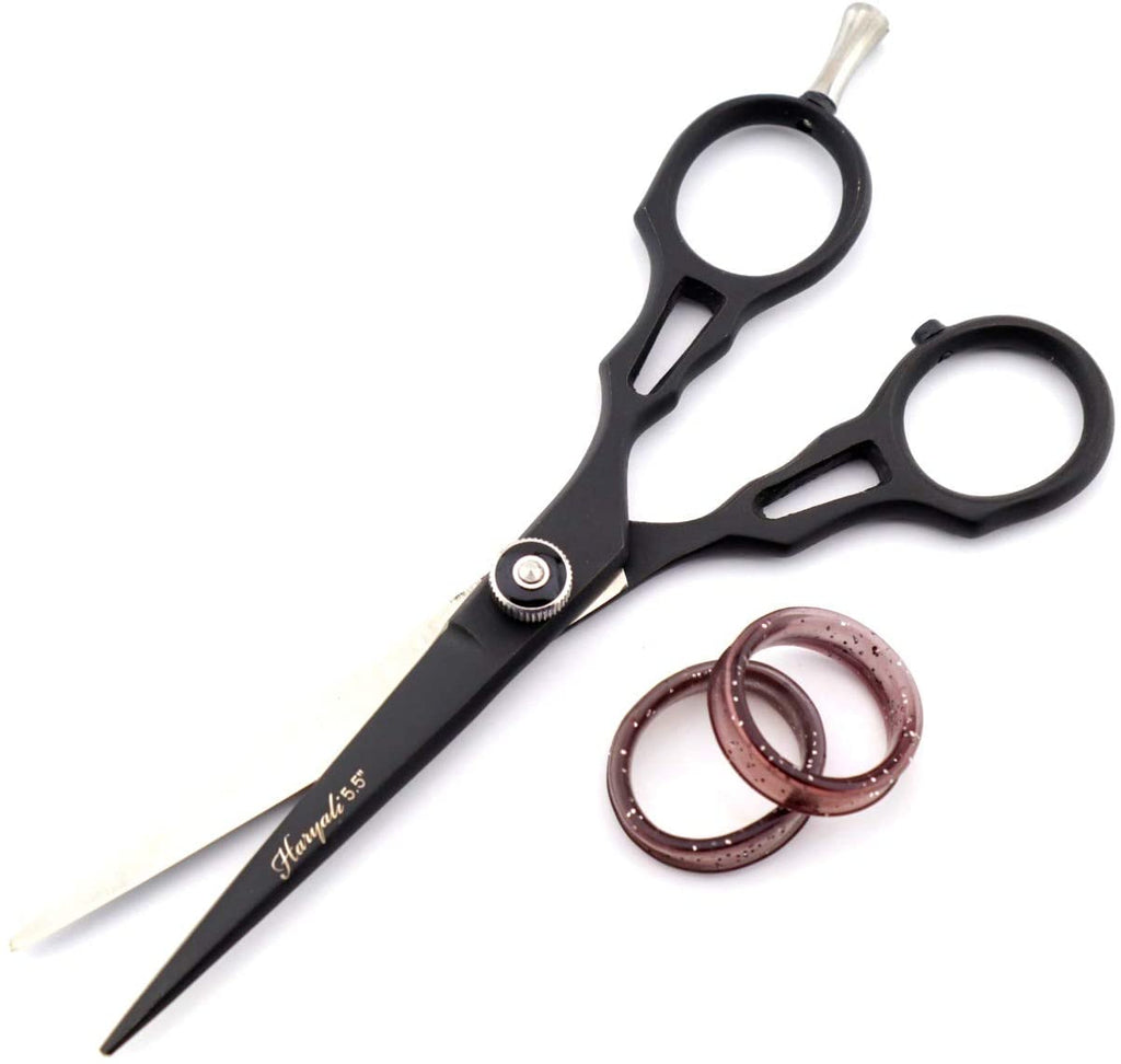 5.5 Inch Black Sharp Hair Scissor for Men Women - HARYALI LONDON