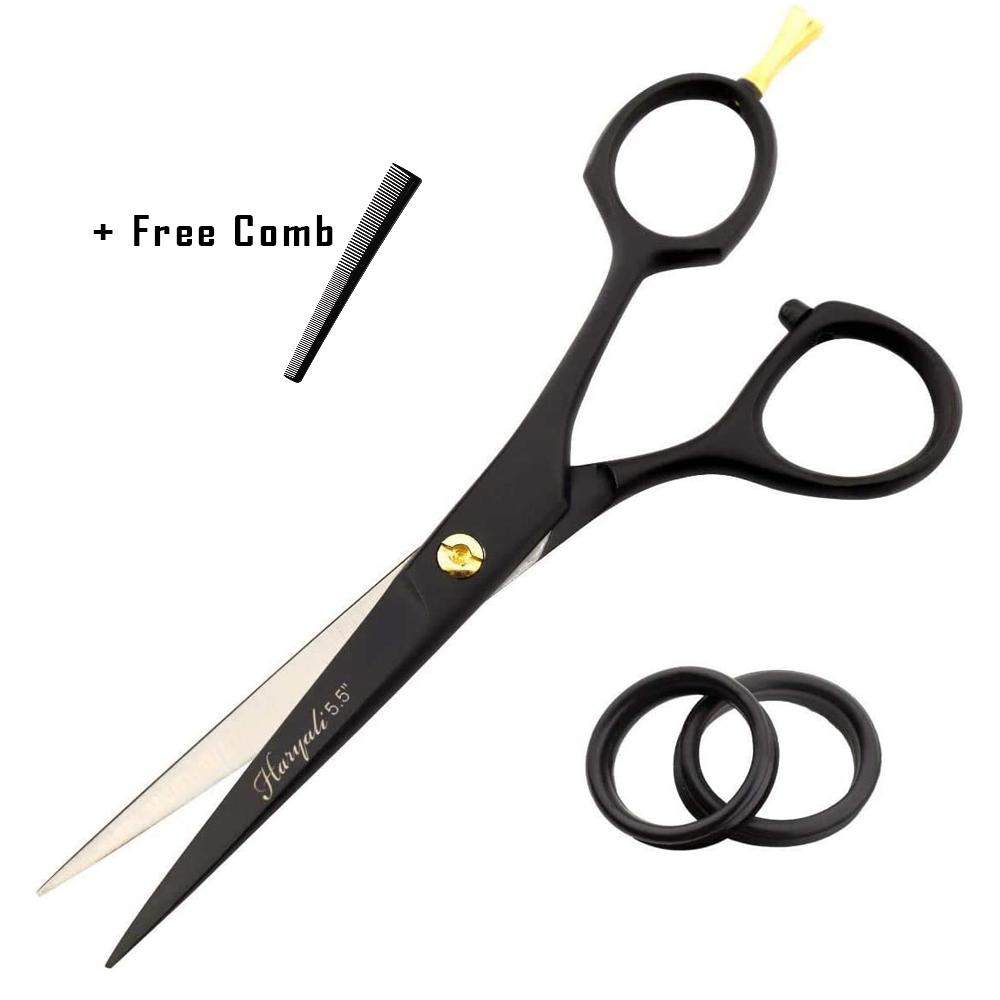Black Hair Scissors for Professional Hairdressing Men Women - HARYALI LONDON