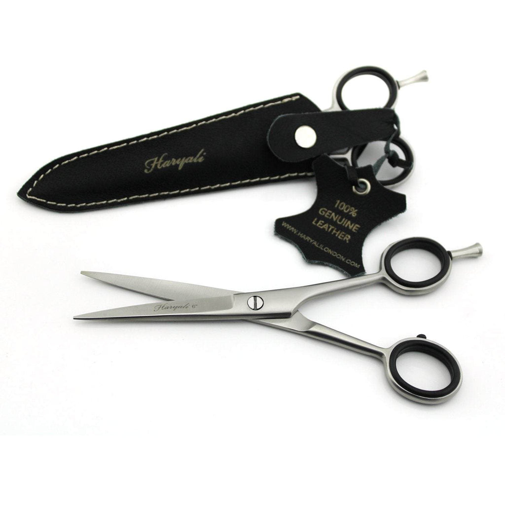 Hair Cutting Scissor Professional Barber 6-inches Sharp Razor Edge With Leather Case - HARYALI LONDON