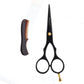 Haryali Black 5” Beard & Moustache Hair Trimming Scissor - HARYALI LONDON