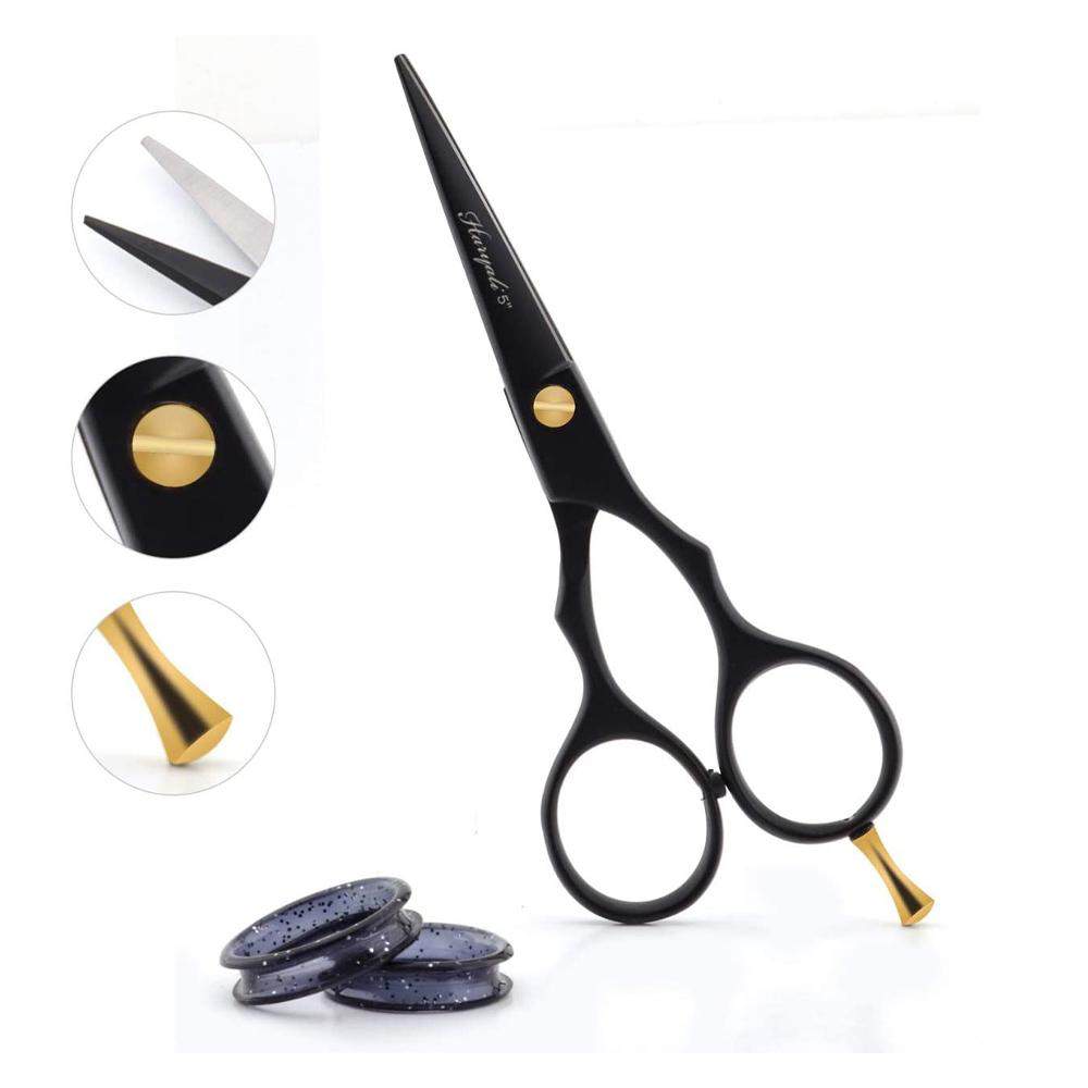 Haryali Black 5” Beard & Moustache Hair Trimming Scissor - HARYALI LONDON