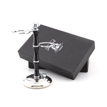 Load image into Gallery viewer, Dual Shaving Stand in Black and Silver Color - HARYALI LONDON