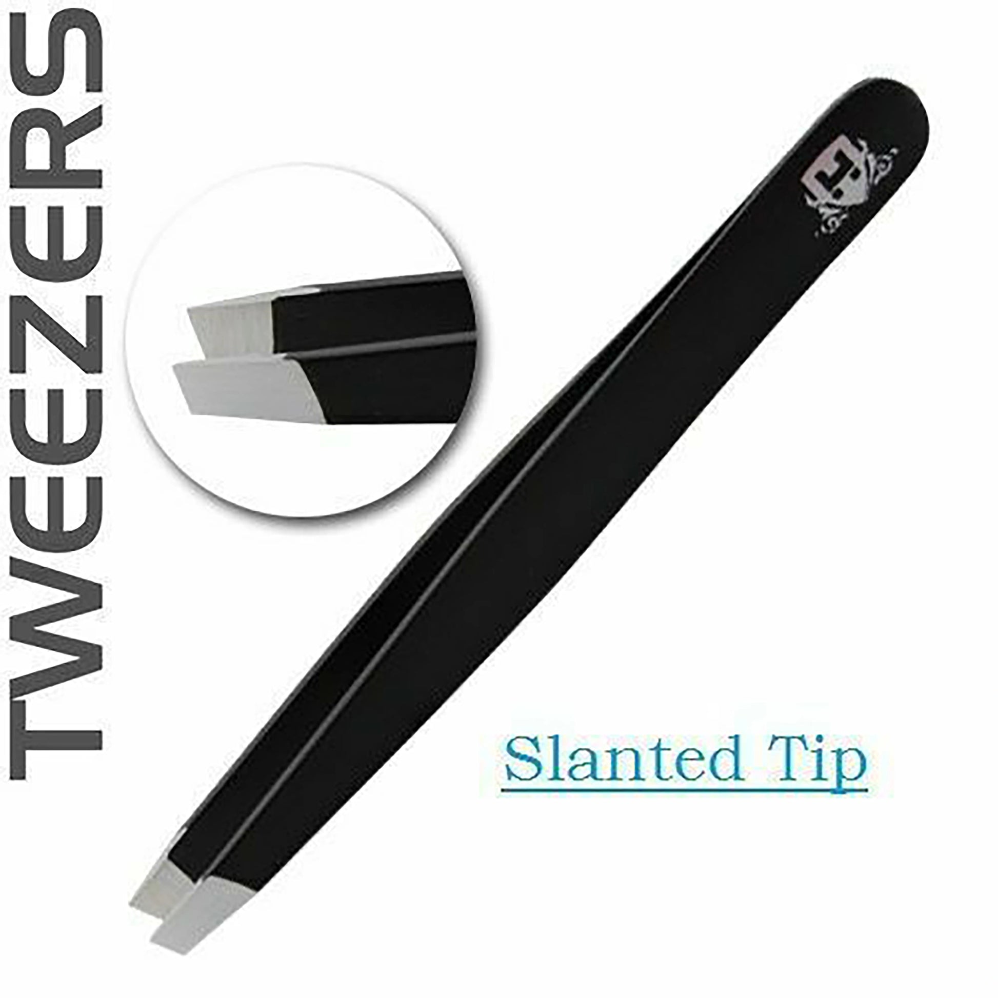 Professional Black Eyebrow Tweezers - HARYALI LONDON