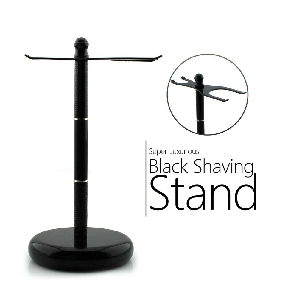 Black Shaving Stand Holder for Razor and Brush - HARYALI LONDON
