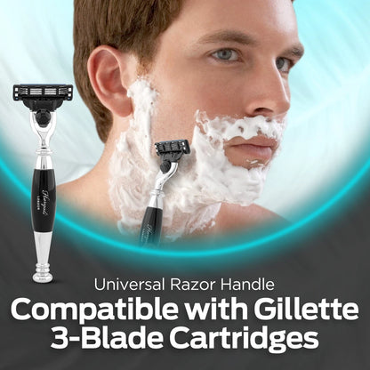 Tandoori 3 Blade Razor Black Half Nex Grip - HARYALI LONDON