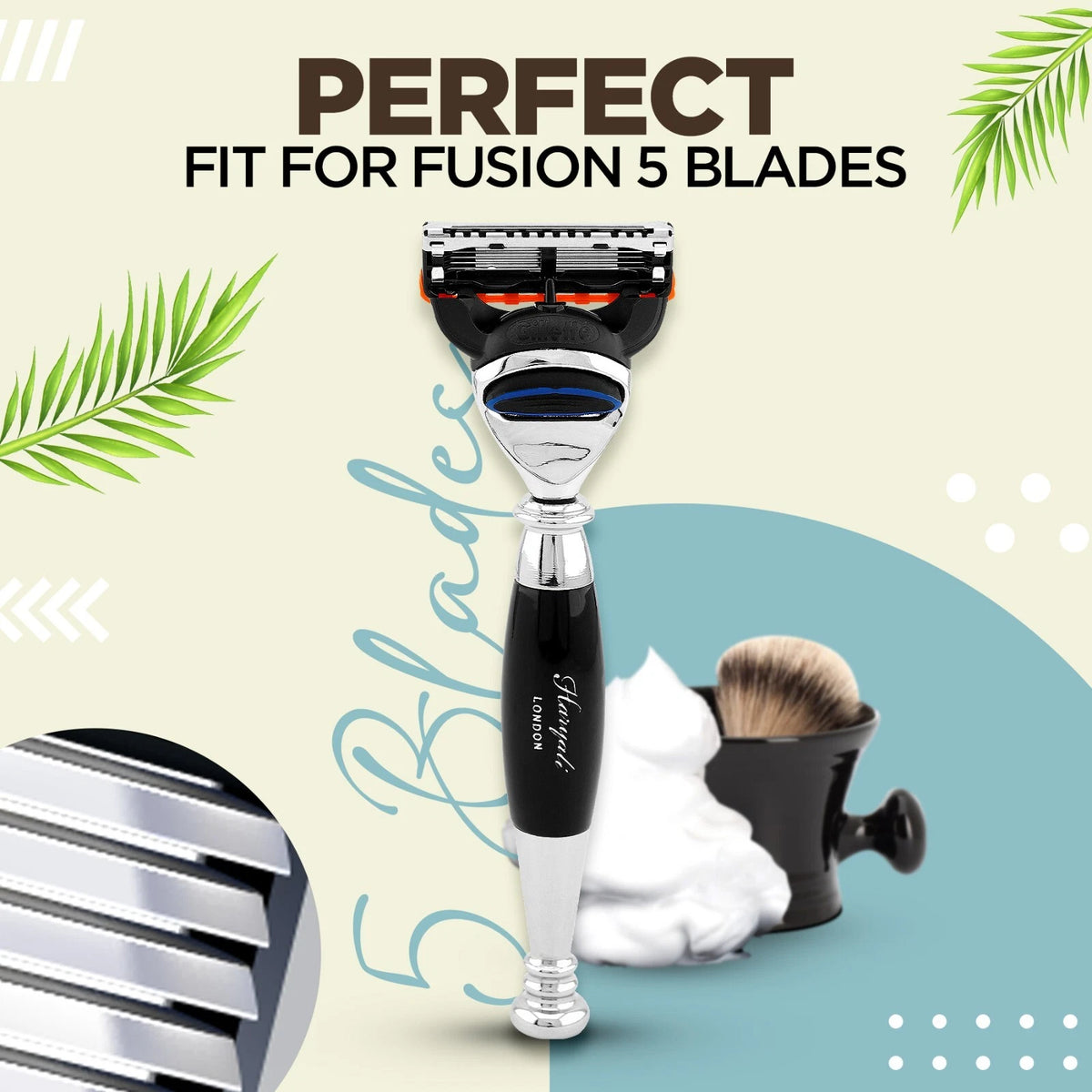 25 Rupee Razor Buy Tandoori Black Half 5 blade shaving razor in Brass Resin Handle ...
