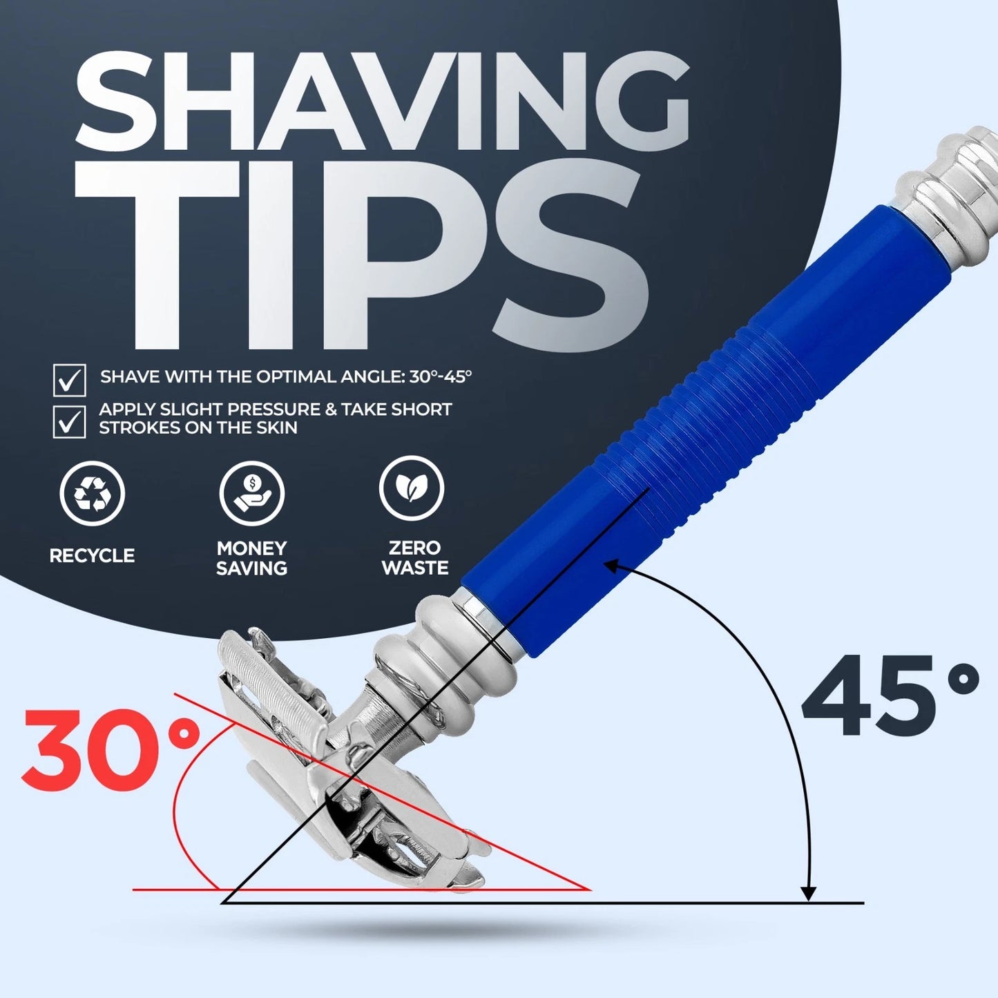 Butterfly Safety Razor in Metallic Blue