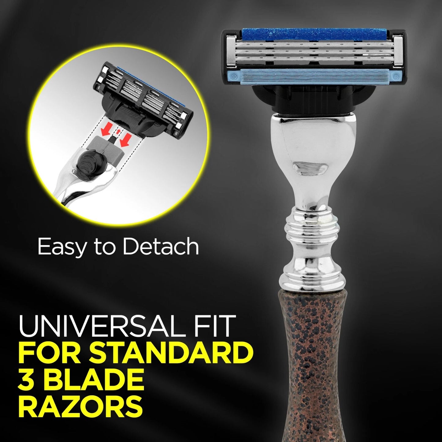 Antique 3 Blade Razor in Metallic Maroon - HARYALI LONDON