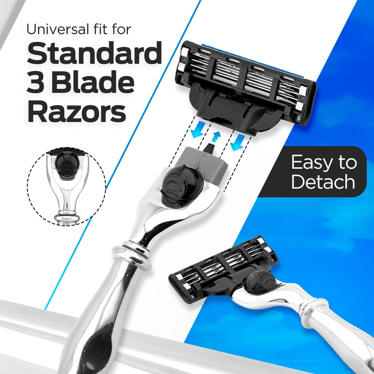 3 Blade Razer Buy 3 Blade Razor for Men Stainless Steel Vase Shape – HARYALI LONDON