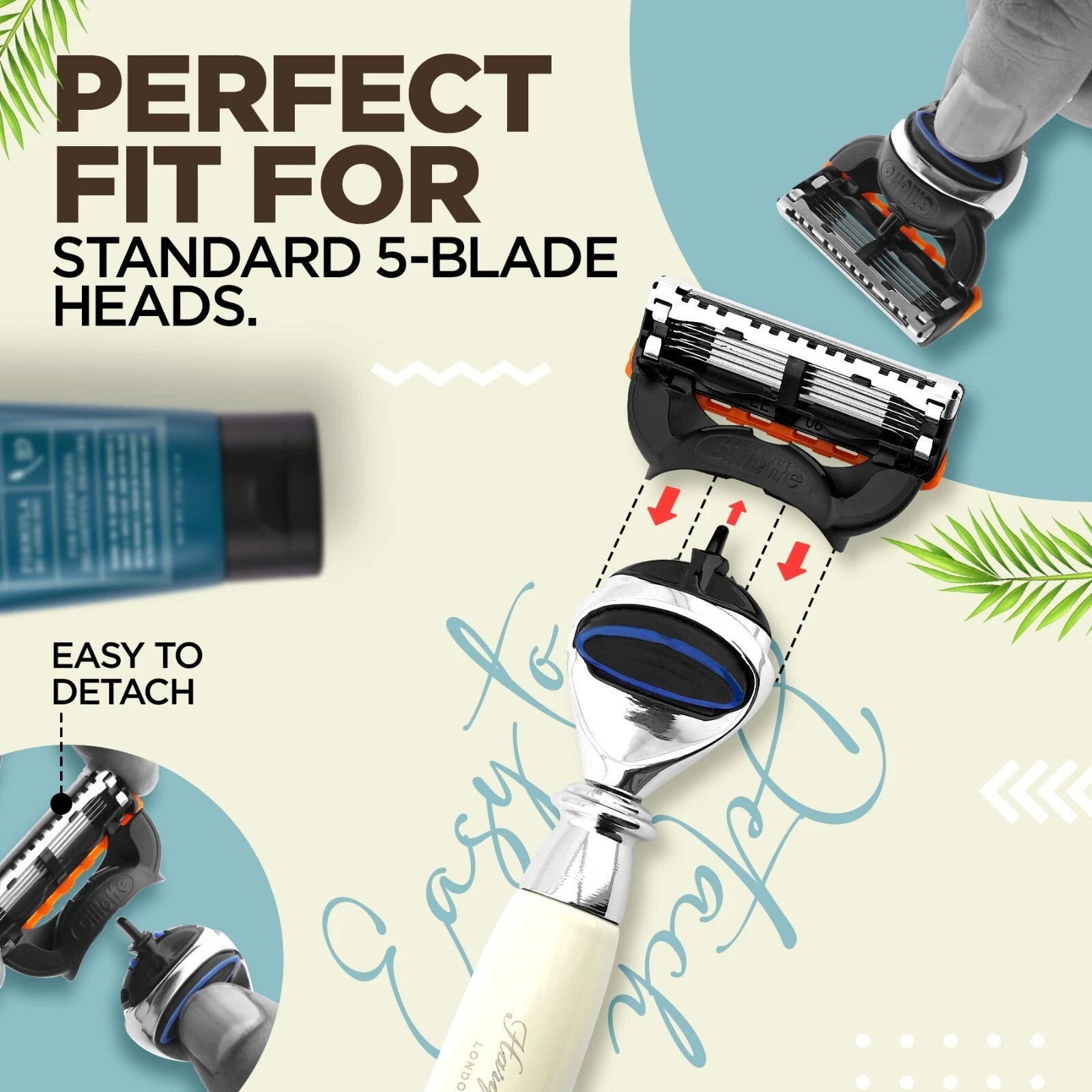 Tandoori Half Ivory 5 Blade Razor for Men - HARYALI LONDON