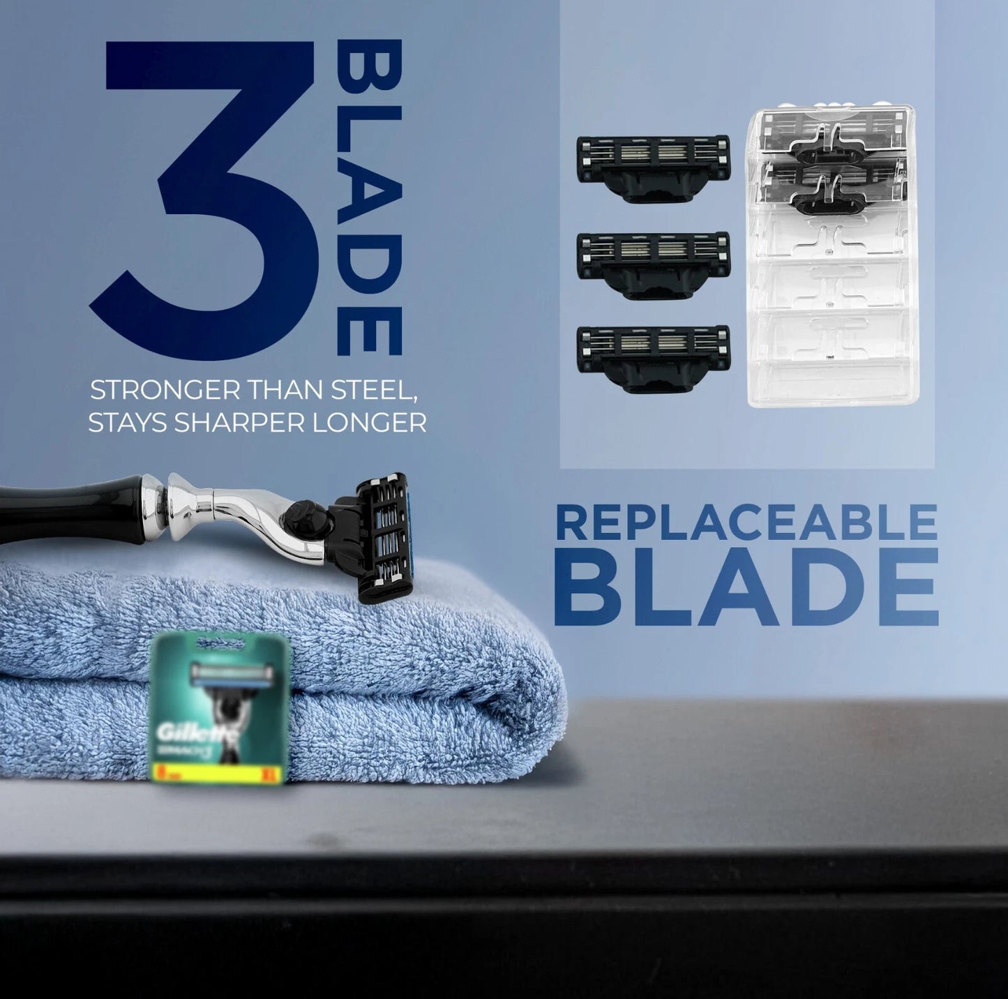 Apex 3 Blade Razor in Black - HARYALI LONDON