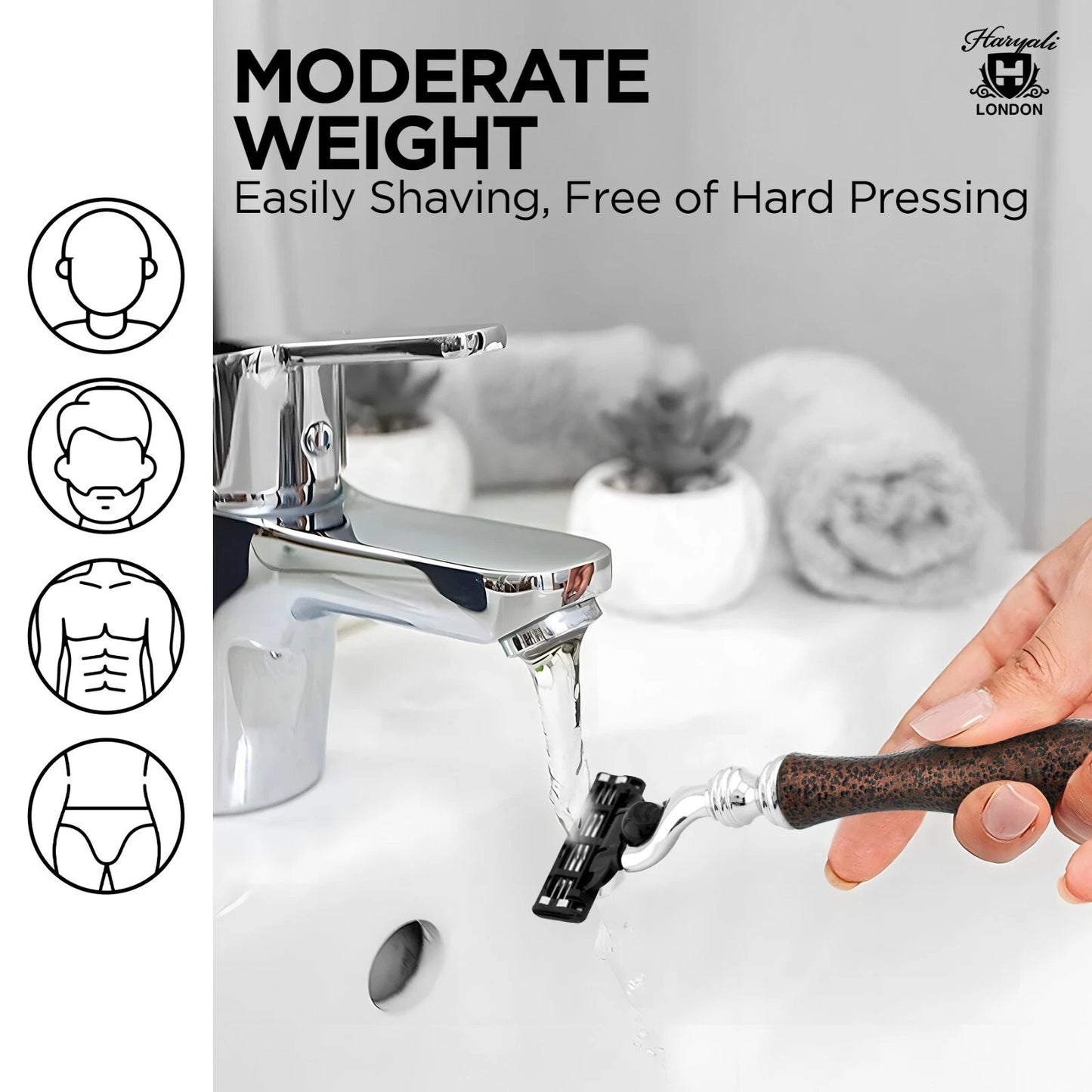 Antique 3 Blade Razor in Metallic Maroon - HARYALI LONDON