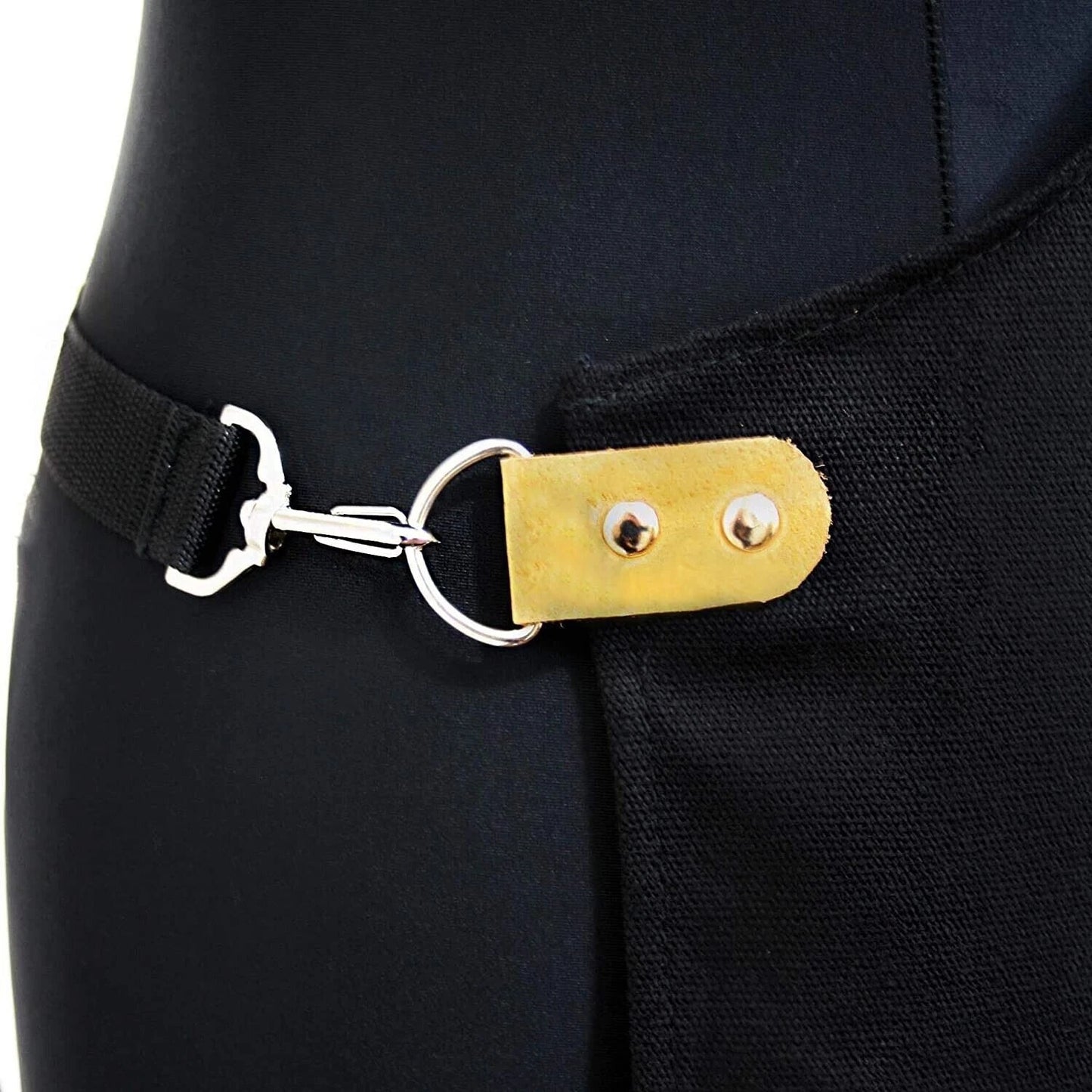 Waterproof Personalised Barber Apron Black with Pockets & Leather Straps - HARYALI LONDON