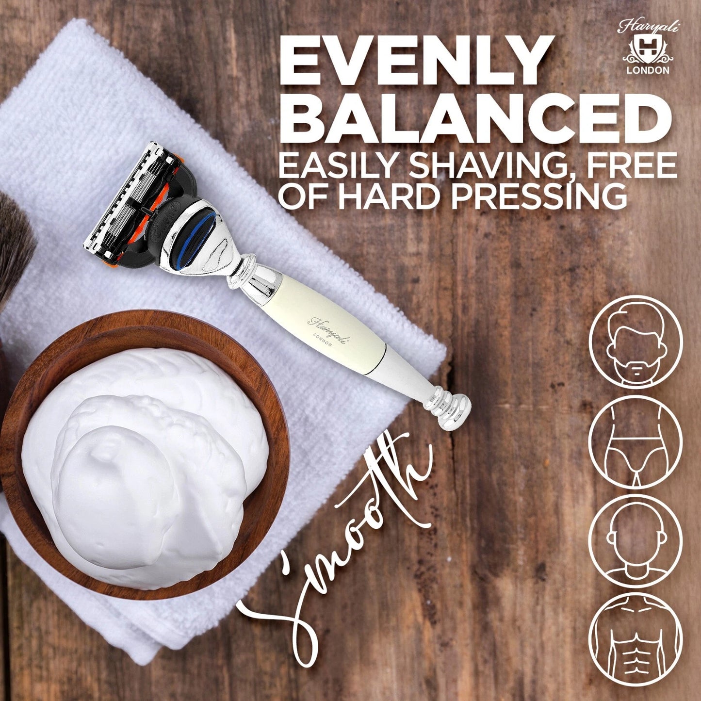 Tandoori Half Ivory 5 Blade Razor for Men - HARYALI LONDON