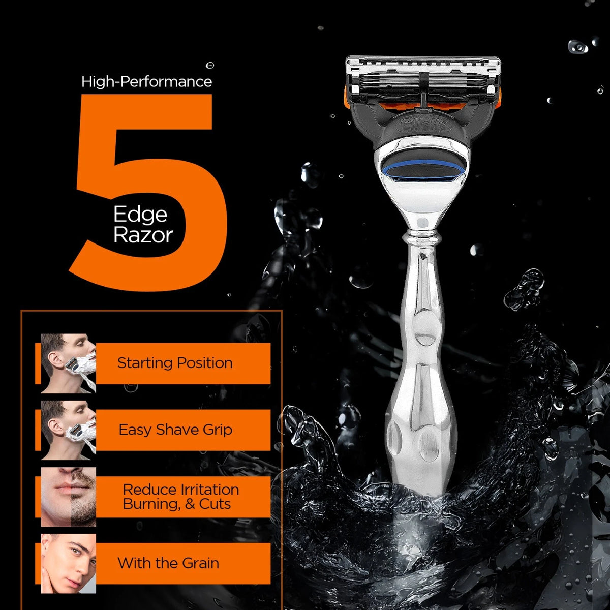 L Shape Razor Buy 5 Blade Razor Stainless Steel Vase Shape Handle | Haryali London ...