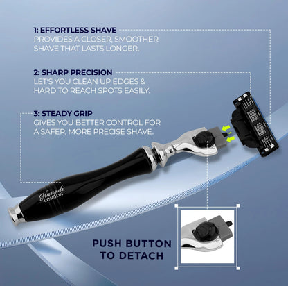 Apex 3 Blade Razor in Black - HARYALI LONDON