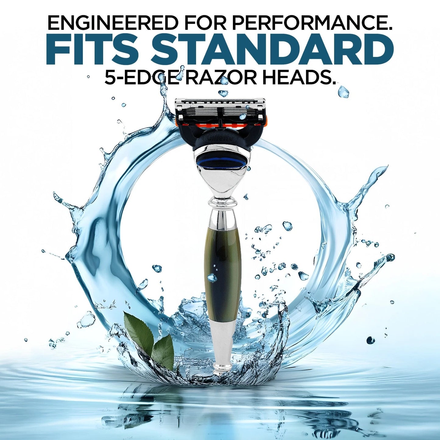 Tandoori 5 Blade Razor Half Tortoise Horn Imitation - HARYALI LONDON