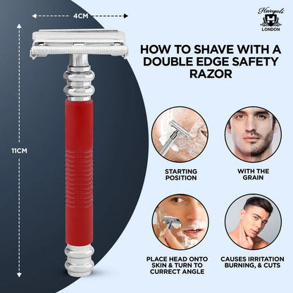 Butterfly Safety Razor in Metallic Red