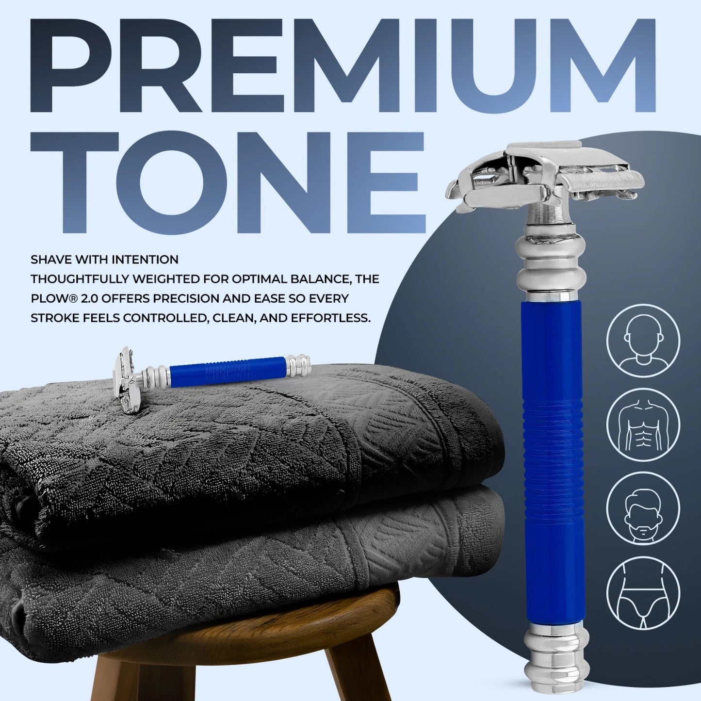 Butterfly Safety Razor in Metallic Blue