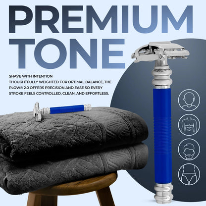 Butterfly Safety Razor in Metallic Blue