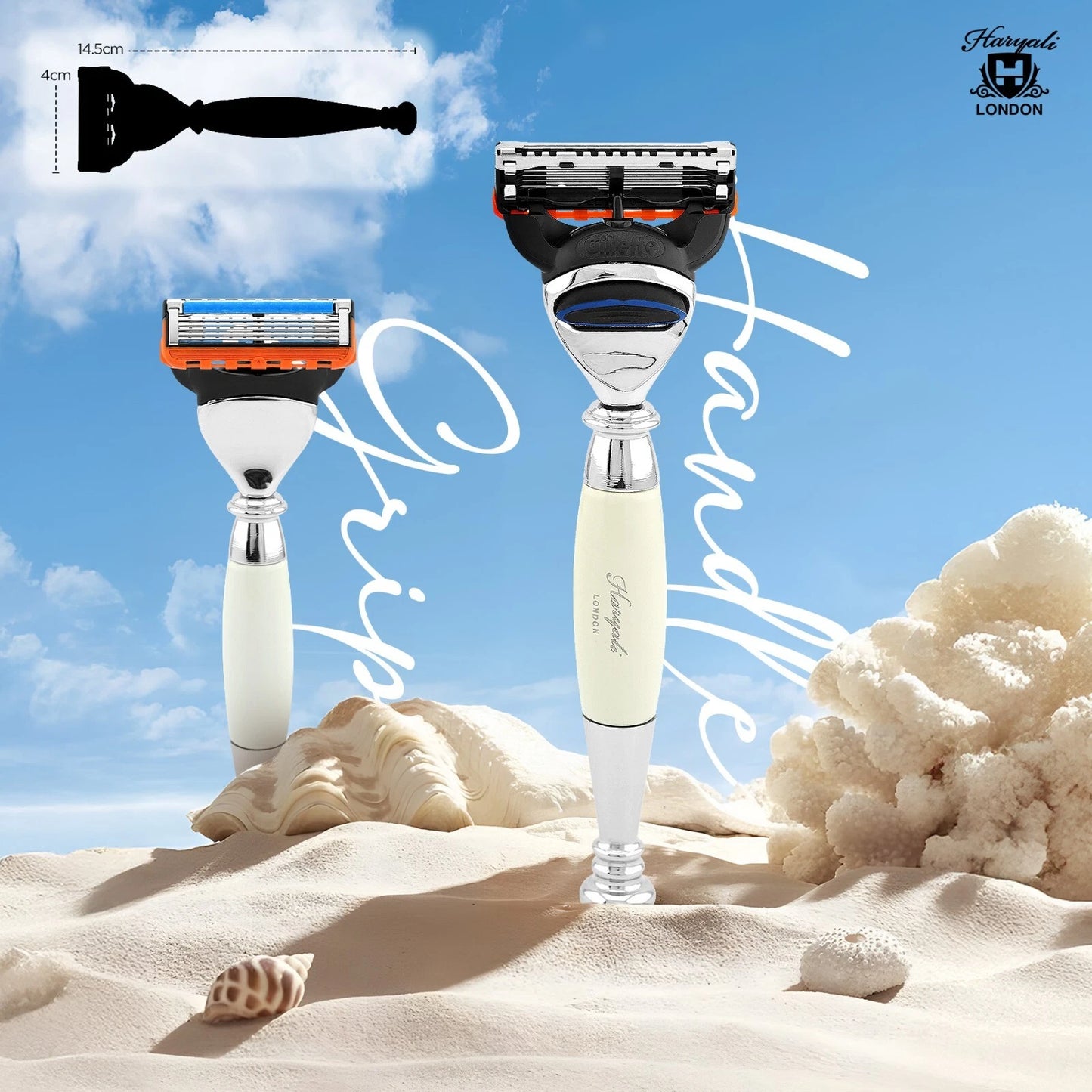 Tandoori Half Ivory 5 Blade Razor for Men - HARYALI LONDON