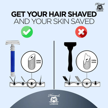 Butterfly Safety Razor in Metallic Blue