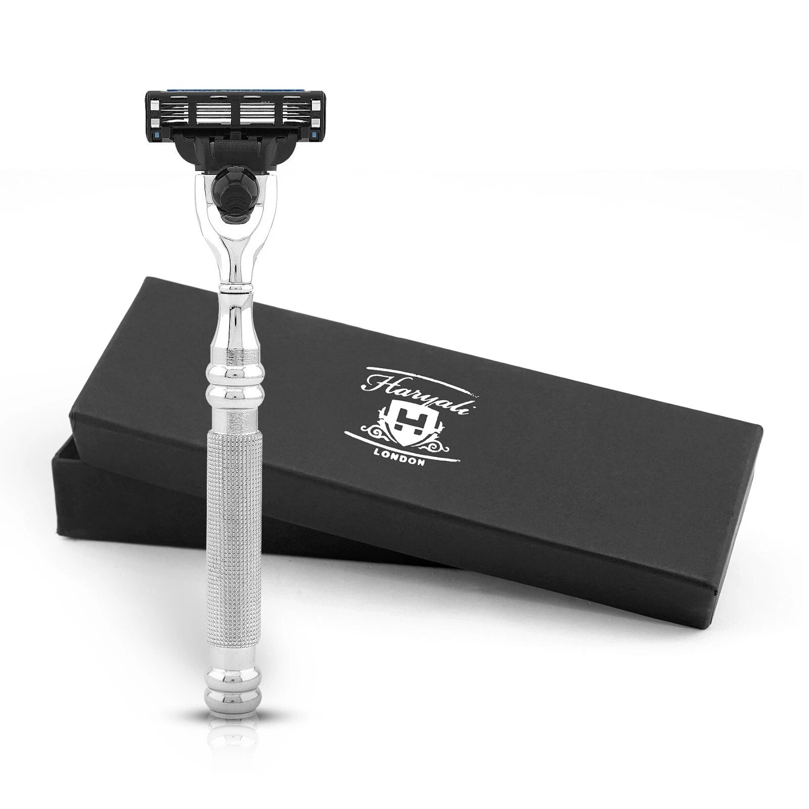 Buy 3 Razor Blades with Stainless Steel Handle for Perfect Grip ...