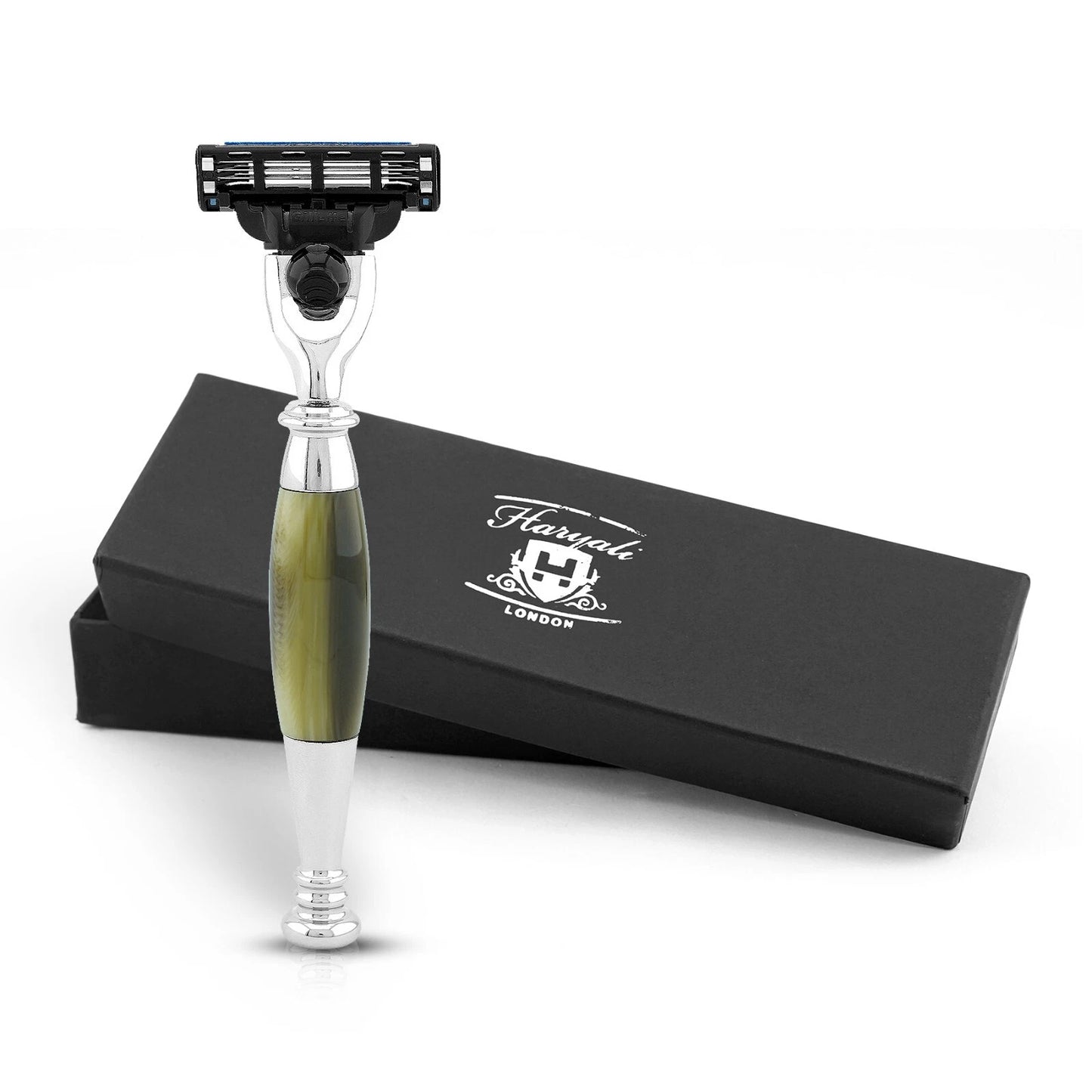 Tandoori 3 Edge Shaving Razor Tortoise Horn Imitation