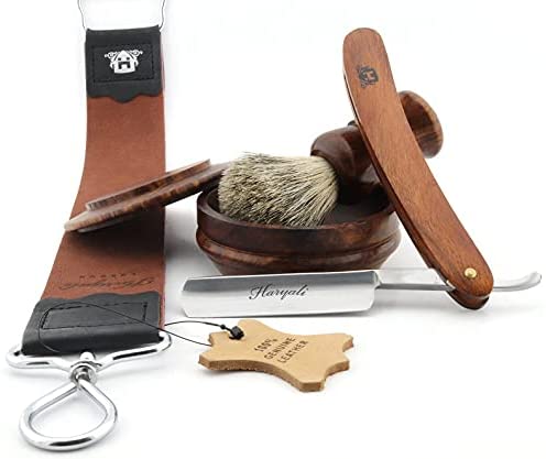 Haryali's Straight Razor Kit - Wood Handle
