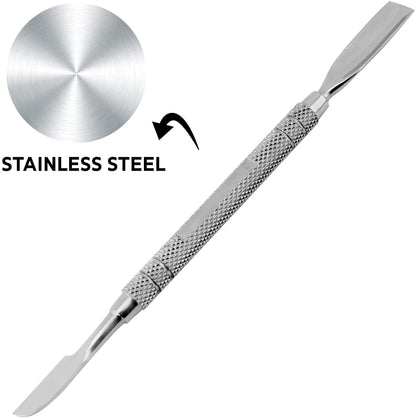Stainless Steel Made Cuticle Knife & Pusher for Finger Nails Unisex - HARYALI LONDON