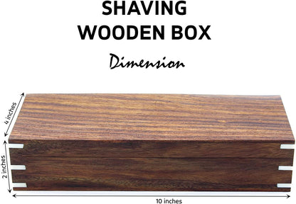 Haryali's Cut Throat Razor Gift Set - Wood Handle