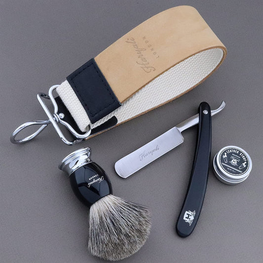 Haryali's Straight Razor Set - Black Color