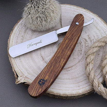 Haryali's Straight Razor Set - Wood Handle