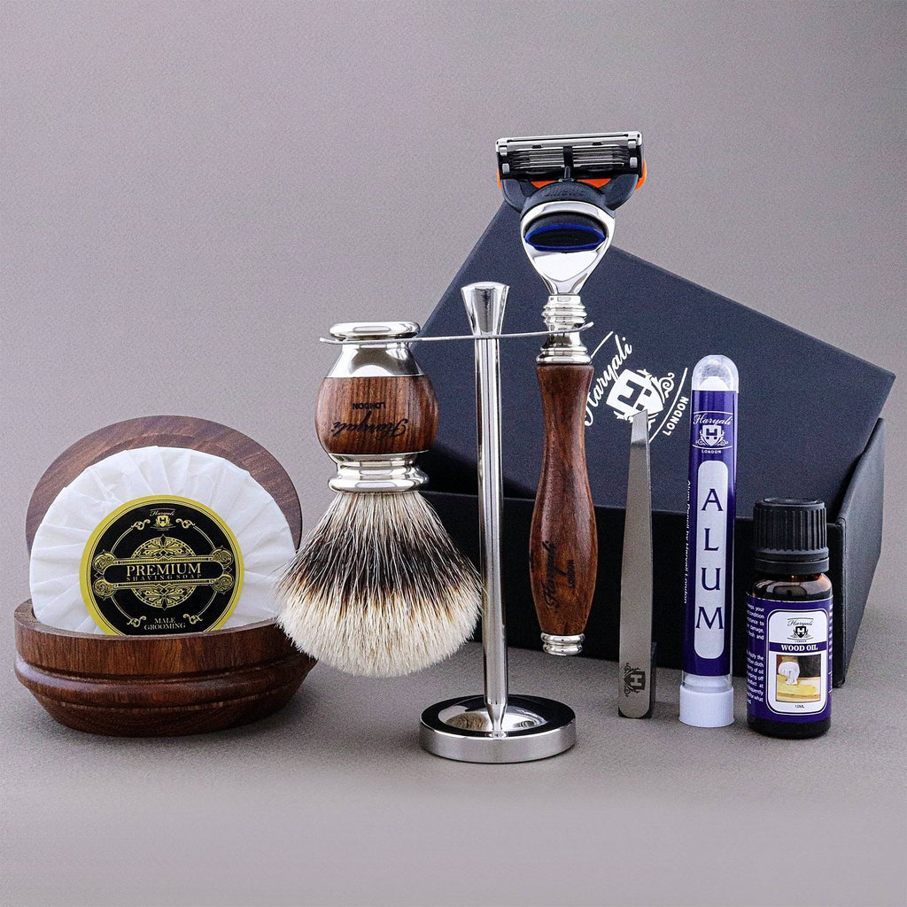 Haryali's Wooden Range Shaving Kit